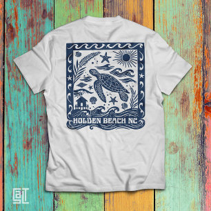 Holden Beach NC Meeresschildkröten-Kunst T-Shirt