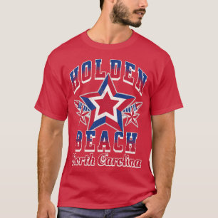 Holden Beach North Carolina Patriotischer Sommerur T-Shirt