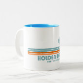 Holden Beach North Carolina Sun Palm Trees Zweifarbige Tasse (Vorderseite Links)