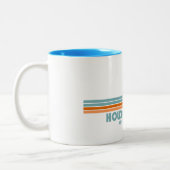 Holden Beach North Carolina Sun Palm Trees Zweifarbige Tasse (Links)