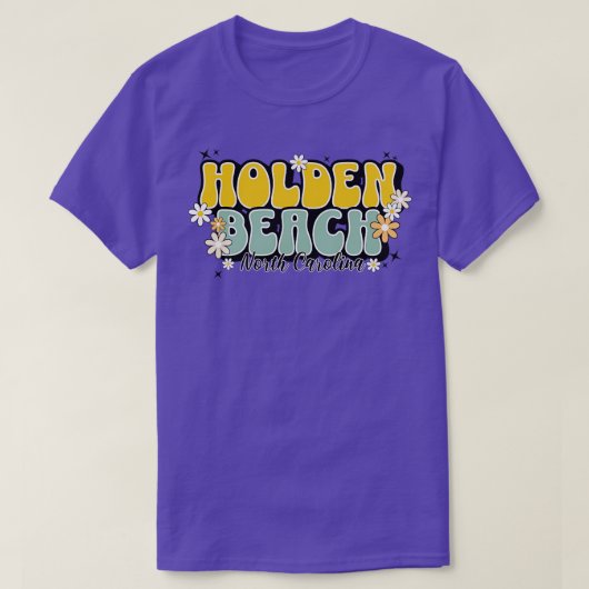 Holden Beach North olina Sparkle und Blume 1 T-Shirt (Design vorne)