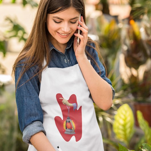 Holding A Lantern Schürze