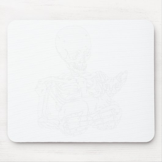 Holding Cat Funny Halloween Skull Sphynx Cat Mousepad (Vorne)