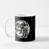 Holding Cat Spooky Skull Halloween Gothic Kitty Kaffeetasse (Links)