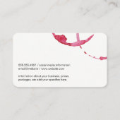 Holding Glass of Wine | A Toast | Cheers Visitenkarte (Rückseite)