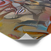 Holding Hands | Colorful Abstract Love Poster (Ecke)