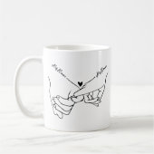 Holding Hands Custom Name Valentine Mug Kaffeetasse (Links)