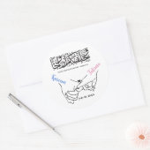 Holding Hands Islamische Hochzeitsticker - 5 Zoll Runder Aufkleber (Umschlag)