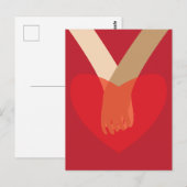 Holding Hands Postkarte (Vorne/Hinten)