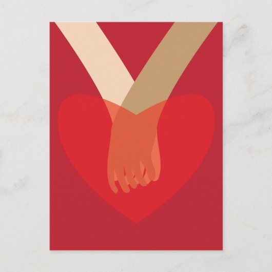 Holding Hands Postkarte (Vorderseite)