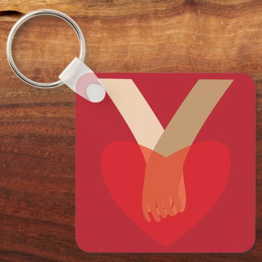 Holding Hands Schlüsselanhänger (Vorderseite)