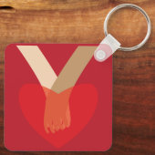 Holding Hands Schlüsselanhänger (Rückseite)