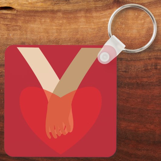 Holding Hands Schlüsselanhänger (Rückseite)