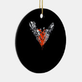 Holding Heart Classic Keramik Ornament (Rechts)