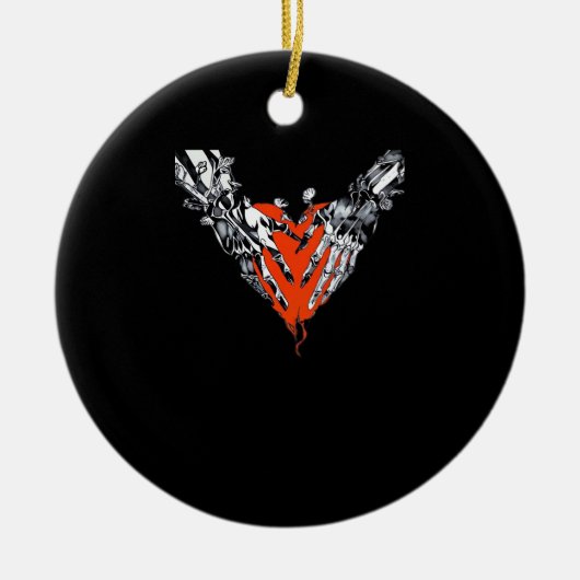 Holding Heart Classic Keramik Ornament (Vorne)