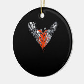 Holding Heart Classic Keramik Ornament (Links)