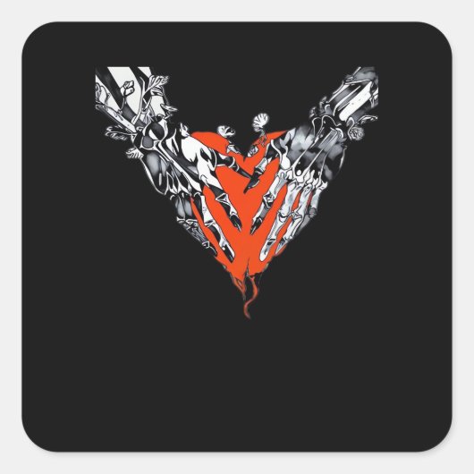 Holding Heart Classic Quadratischer Aufkleber (Vorderseite)