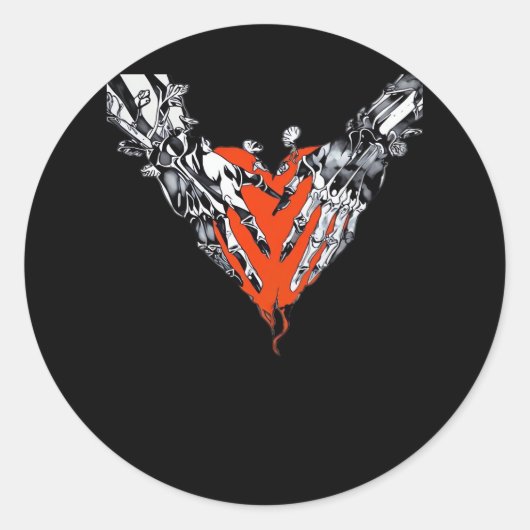 Holding Heart Classic Runder Aufkleber (Vorderseite)