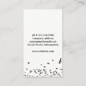Holding-Kamera | Vögel im Himmel Visitenkarte (Rückseite)