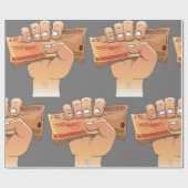 Holding Money Geschenkpapier (Flach)