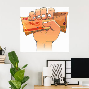 Holding Money Poster