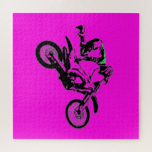 Holding On - Freestyle Motocross Stunt Puzzle (Horizontal)