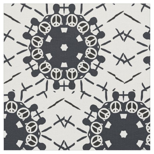 Holding Peace Circle Fabric Stoff (Nahaufnahme)