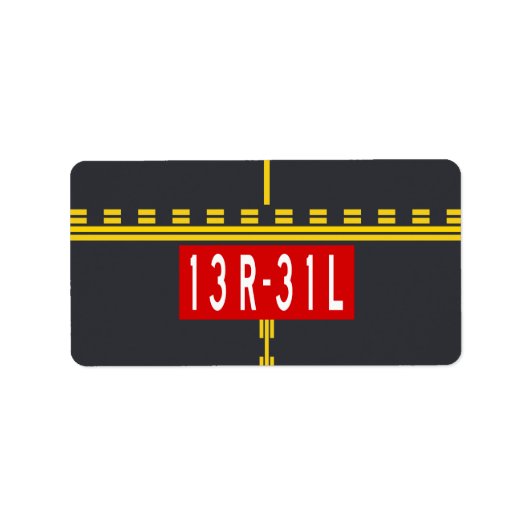 Holding Point Marking 13R-31L Adressaufkleber (Vorne)