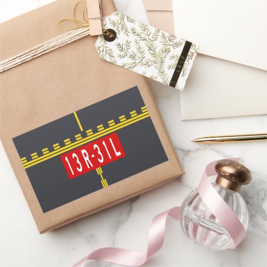 Holding Point Marking 13R-31L Rechteckiger Aufkleber (Schenken)