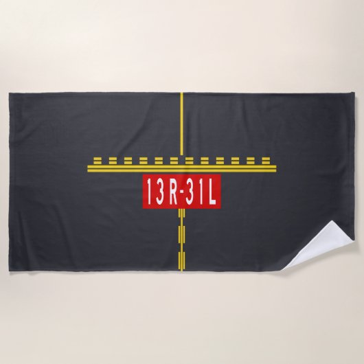 Holding Point Marking 13R-31L Strandtuch (Vorderseite)