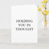 Holding You in Thought – Minimalist Sympathy Card  Karte (Gelbe Blume)