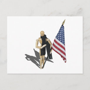 HoldingAmericanFlagHandHeart090912.png Postkarte