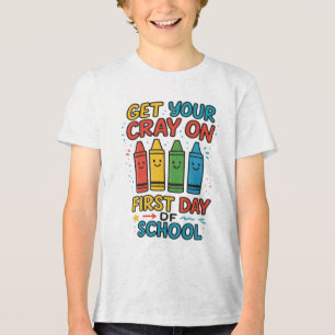 Hole deinen Stift raus am ersten Schultag Jungen S Tri-Blend Shirt