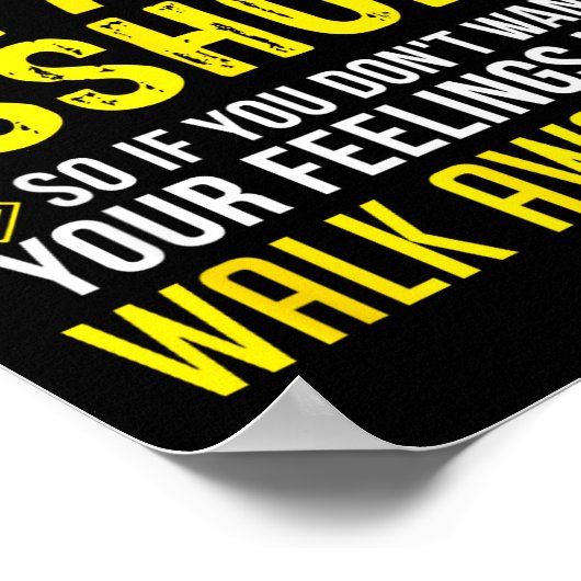 Hole Holes Warning Profanity Fun Gag Gift  Poster (Ecke)