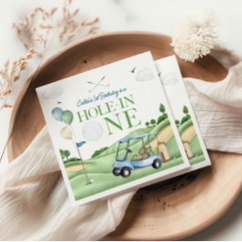 Hole In One Boy Golf Erster Geburtstag Par-Tee Serviette