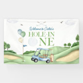 Hole In One Boy Golf First Birthday Par-Tee Banner (Horizontal)