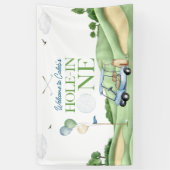 Hole In One Boy Golf First Birthday Par-Tee Banner (Vertikal)