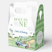 Hole In One Boy Golf First Birthday Par-Tee Geschenkschachtel (Geöffnet)
