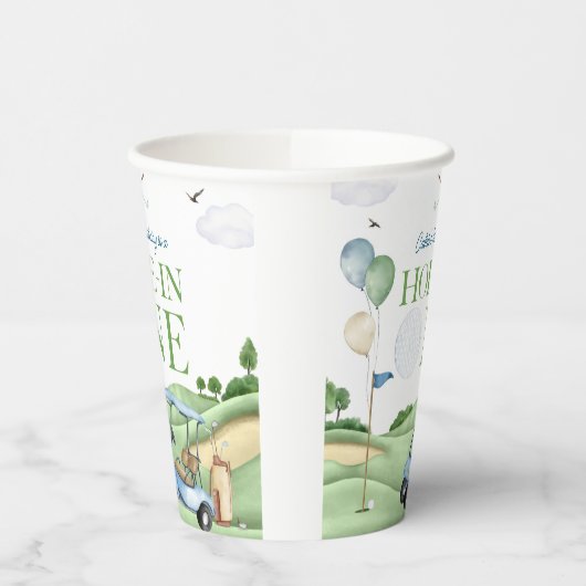 Hole In One Boy Golf First Birthday Par-Tee Pappbecher (Links)