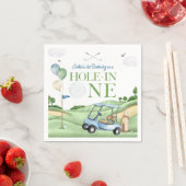 Hole In One Boy Golf First Birthday Par-Tee Serviette (Beispiel)