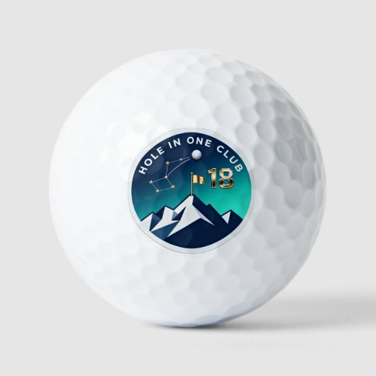 Hole In One Club 18 | Night Sky Mountain Golf Golfball (Vorderseite)