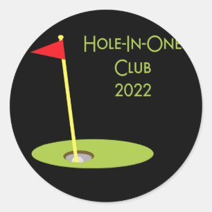 Hole In One Club 2022 Golfing Design For Golfer Runder Aufkleber