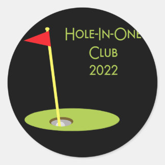 Hole In One Club 2022 Golfing Design For Golfer Runder Aufkleber