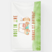 Hole In One Erste Geburtstagsfeier Banner (Vertikal)