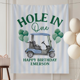 Hole in One Erstes Geburtstagsbanner Golf 1. Wandteppich