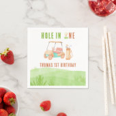 Hole In One First Birthday Party Serviette (Beispiel)