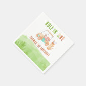 Hole In One First Birthday Party Serviette (Ecke)