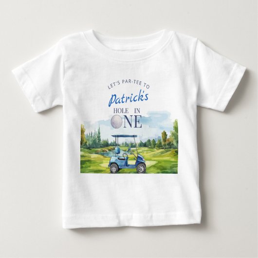 Hole In One Golf 1st Birthday  Baby T-shirt (Vorderseite)