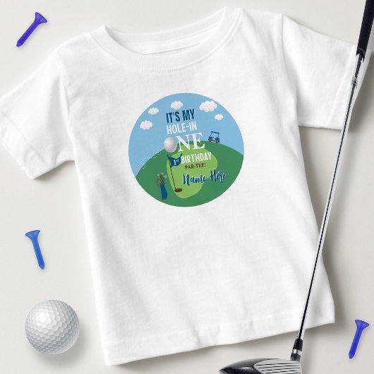 Hole In One Golf 1st Birthday Baby T-shirt