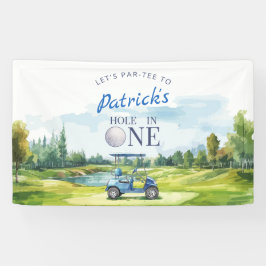 Hole In One Golf 1st Birthday  Banner